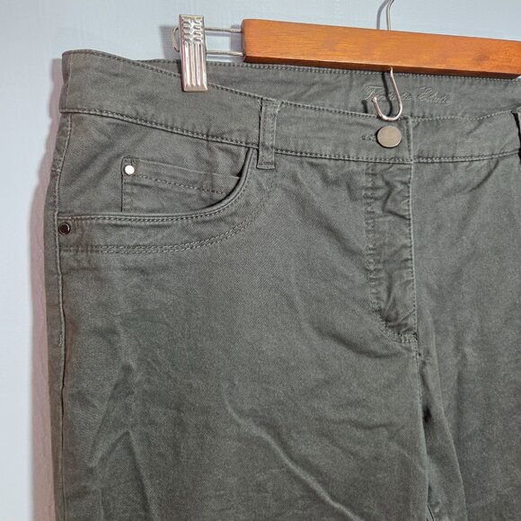 Studio 18 Fantastic Elastic Dark Gray Straight Leg Casual Ankle Pants - Picture 3 of 10